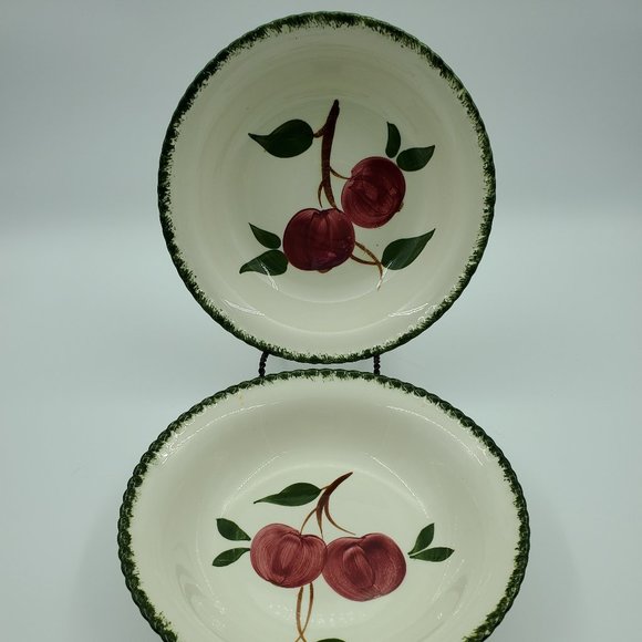 Blue Ridge Southern Potteries Quaker Apple Serving Bowls Vegetable Bowls - Picture 1 of 13